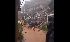 Desabamento causa quatro mortes em Petrópolis