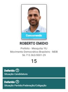 Roberto Emídio é o único candidato com situação regular em Mesquita