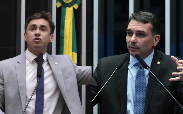 Flávio Bolsonaro e Nikolas Ferreira aparecem em agenda de contatos de ex-banqueiro investigado pela CPMI do INSS