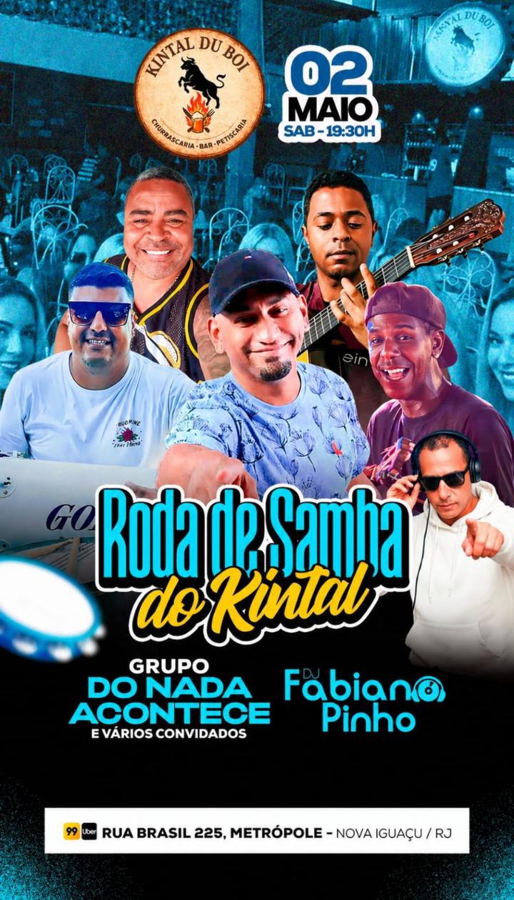 Kintal do Boi e Grupo Do Nada Acontece comandam a “Roda de Samba do Kintal” em Nova Iguaçu